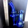 Shisha Borosiate Glass Glass Limited Edition Sapphire Silver Hookah Oil Rig Fig Diesel Ploam Maszyna Hookah Pełna wysokość 7,8 cala