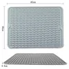 Foldable Silicone Dish Drying Mat for kitchen Sink Protection Table Dishes Drain Home Mildew proof 220610