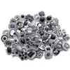 Mixed Stregestone Flower Snap knoop Sieradencomponenten Zilver