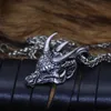 Ciondolo retrò animale zodiaco drago collana uomo donna catena maglione regalo gioielli punk accessori gotici