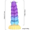 Nxy sex anaal speelgoed 8inch multicolor siliconen plug speelgoed voor mannen vrouwen enorme grote dildo kont mannelijke prostaat massage vrouwelijke anus expansie 1220