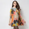 Jielur Autumn Winter Fashion Sticked Big Sweater Female Batwing Sleeve Loose Colorful Printed Women Sweaters Powlovers Long 220615