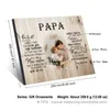 Quadro de imagem de madeira personalizado personalizado em sua imagem Text Pais do dia das mães Presentes para Maman Papa da filha filho 220711