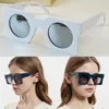 Damen-Sonnenbrille für Damen, ERI009, Sommermode, Persönlichkeitstrend, großer quadratischer Rahmen, runde Linse, Damen-Shopping-Sonnenbrille, Metallpfeil, UV-Schutz, mit Box