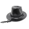 Bérets Four Seasons Unisexe Cowboy Chapeaux Pu Faux Cuir Design Jazz Style Western Femmes and Men Flat Brim Caps Fashion NZ0049