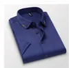 Men Shirt 2022 New Fashion Casual Shirt Slim Fit Short Sleeve Social Shirts Dress M-5XL