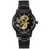 New Yolako Men's Dragon Watch Gold Gold Commercial Commercial Quartz Rates Moda Moda Não mecânica