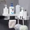 Gancio per mensole per il bagno per il bagno per la casa barretta di asciugamani rotanti a capacità grande supporto per shampoo senza battuta di spezia da cucina j220702