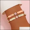 Sommer Strand Stil Ccb Perlen Polymer Clay Disc Stränge Rote Herzen Armband Für Frauen Geschenk Großhandel 2 Teile/satz Drop Lieferung 2021 Perlen Brac