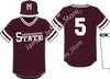 NCAA Mississippi State Bulldogs Jersey de béisbol 26 Gray Bane 27 Jackson Fristoe 28 Tayler Montiel 29 Andrew Walling 30 Von Seibert 31 Tanner Leggett Parker Stinnett