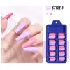 False Nails 100Pcs DIY Fake Nail Extension Candy Color Seamless Full Cover Beauty Decor French Manicure Tools Prud22