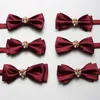 Bow Ties Sitonjwly Classic Polyester Bowties för Wedding Mens Banquet Business Neck Neckwear Tuxedos Bowtie Man Cravatbow Emel22