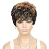 Haar Synthetische pruiken Cosplay Guruilagu Korte pruiken Dames Natuurlijk golvend voor zwarte kleur Hittebestendige vezel Synthetisch haar Pixie-cut 3289267