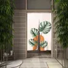 日本のドアカーテン印刷されたパーティションキッチン戸口装飾植物シンプルなドレープカフェレストランの装飾NorenカスタマイズL220711