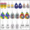 Charm Earrings Jewelry New Design Leather Math Teacher Pencil Water Drop Fashion Graduation Season Gifts Delivery 2021 87Kmz