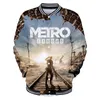 Men's Jackets Metro Exodus 3D Baseball Men/Women Game Fashion Cool Harajuku Print Uniform Casual Topsmen's