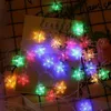 Strings Garland Holiday Snowflakes String Fairy Lights Battery Powered Hanging Ornaments Christmas Tree Party Home DecorLED LEDLED LED