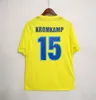 2005 2006 Villarreal 레트로 축구 유니폼 홈 옐로우 05 06 클래식 빈티지 축구 셔츠 태국 품질 Camisa de futebol #8 RIQUELME #5 FORLAN #15 KROMKAMP #21 CAZORLA