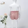 barnkläder tjej pojke solid färg shorts spädbarn toddler ruffle kort byxor sommar mode baby kläder