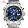 Naviforce Men's Watch Luxury Men Sports Watches Quartz Digital Analogデュアルディスプレイ防水腕時計男性220525