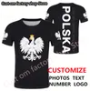 Polonia estate pali personalizzate magliette da uomo sport maglietta fai da -da -te polska emblem camicie personalizzate per la maglietta pilacy country 220616