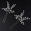 Headpieces Silver Gold Pearl Bridal Hairpins Vintage Women Wedding Hair Accessories smycken Handgjorda party Brides Headdress Girls Headpieceh