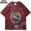 Hip Hop T Shirt Män StreetWear Print Wild Horse Tshirt Harajuku Sommar Toppar Tees Kortärmad Bomull Lös T-shirt Tie Dye 220408