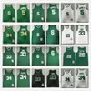 Genähtes Trikot Basketball 33 Larry 34 Paul Bird Pierce 5 Kevin 6 Bill Garnett Russell 9 Rajon 20 Ray Rondo Allen Trikots Retro 98-99 Weiß Blau