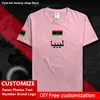 Libyen Land Flagge T-shirt DIY Benutzerdefinierte Jersey Fans Name Nummer Marke Baumwolle T-shirts Männer Frauen Lose Beiläufige Sport T-shirt 220616