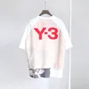 バックプリント半袖Tシャツ男性と女性Y3ルーズラウンドネックカジュアルTシャツ