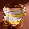 Miłość Pierścień Śruba Pierścień Męskie Pierścienie Zespół 3 Diament Diament Zaręczyny Biżuteria ślubna Kobiety Ze Stali Nierdzewnej 18K Pozłacane akcesoria z torebkami biżuterii