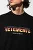 Nya Vetements Letter Printing Man Women High Street Summer O-hals Casual Fashion Cotton Oversize All-Match VTM T-Shirts