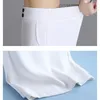 Pantaloni da donna Donna Pantalone a gamba larga a vita alta ad asciugatura rapida Femminile Estate Sezione sottile Drappo Pantaloni larghi Stile coreano Mop dritto Casual