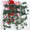 80cm yapay çiçekler asılı gül asma ev düğün parti balkon dekor diy asılı çelenk yapay bitkiler sahte çiçek 220815