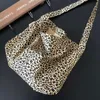 Evening Bags Leopard Pattern Women Canvas Shoulder Messenger Student Girls School Tote Handbags Large Capacity Ladies Eco Shopping BagEvenin