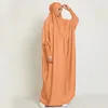 Abbigliamento etnico Ramadan Eid Preghiera Indumento Jilbab Abaya Musulmano Imposta Hijab Abito Full Cover Abaya con cappuccio per le donne Dubai Abbigliamento Niqab Burka