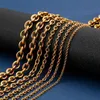 Chains Wholesale 1 Meter Width 2mm-5mm Stainless Steel O Rolo Cable Link Bulk Chain Necklace For DIY Jewelry Bracelet