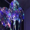 Decorazione per feste Palloncino Bobo a LED con bastone da 31,5 pollici Palloncino a stringa da 3 metri Natale Halloween Matrimonio Compleanno