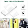 Marcador 40 PCS Acrílico em branco Limpo DIY inacabado mini marcadores de livros com borlas coloridas para ornamentos de artesanato