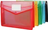 A4 Plastic Wallet File Folder Envelop, waterdichte poly envelope kunststoffen bestanden portefeuilles documentmappen met knopsluiting voor school