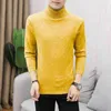 Fashion Men Shirt Sweaters Solid Color Casual Slim Long Sleeve Turtleneck Warm Tight Shirt Male for Men Clothes Inner Wear L220730