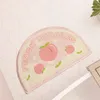 Tappetini antiscivolo da bagno assorbenti semicircolari semplici Cuscino rosa girly Serie coreana Tappetini ispessimento bocca da bagno Antiscivolo Ma