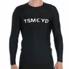 TSMCYD الطفح الحرس الرجال upf 50+ طويلة الأكمام لصق uv حماية الشمس الساعات الأساسية تصفح الغوص السباحة تي شيرت أزرق أسود M 3X 220402