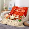 Christmas Blanket Fashion Adult Year Gift Christmas Party Decoration Quilt DIY Customized Picture Drop H Blankets 220616