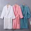 Kvinnors sömnkläder mjuka älskare nattklänning Menwomen Robe Cotton Towking Terry Kimono Bathrobe Gown Man Home Clothes Casual El Robewomen '