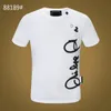 PP Nouvelle tendance nouveau design T-shirt Slim Fit pour hommes avec strass d'été à manches courtes et col rond T-shirt Skulls Print Tops Col streetwear Polos M-xxxL P88189