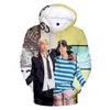 Новая корейская мода 3D KPOP толстовки толстовки толстовки мужчины / женщины с длинным рукавом с капюшоном женские хараджуку уличная одежда K-POP HOLDY