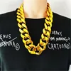 Chains Hip Hop Gold Color Big Acrylic Chunky Chain Necklace For Men Punk Oversized Large Plastic Link Men's JewelryChains