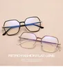 Moda Óculos de Sol Armações de Óculos de Espetáculo de Plástico Feminino Retro Azul Claro Okulary Óculos de Lente Transparente Armação Masculina Óculos Quadrado GafasFashi