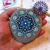 Hediye sargısı 48pcs/set mandala şablonları diy boyama not defteri boyama kabartma dekoratif şablon 10x10cm